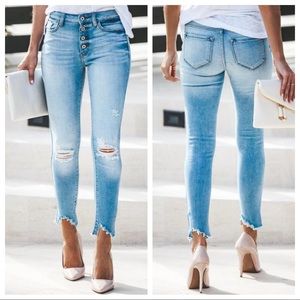 High + Mighty Distressed High Rise Skin